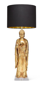 Standing Buddha Table Lamp - 21" high